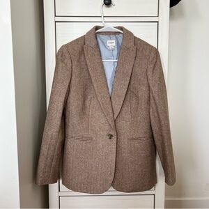 J. Crew Women's Herringbone Tan Blazer